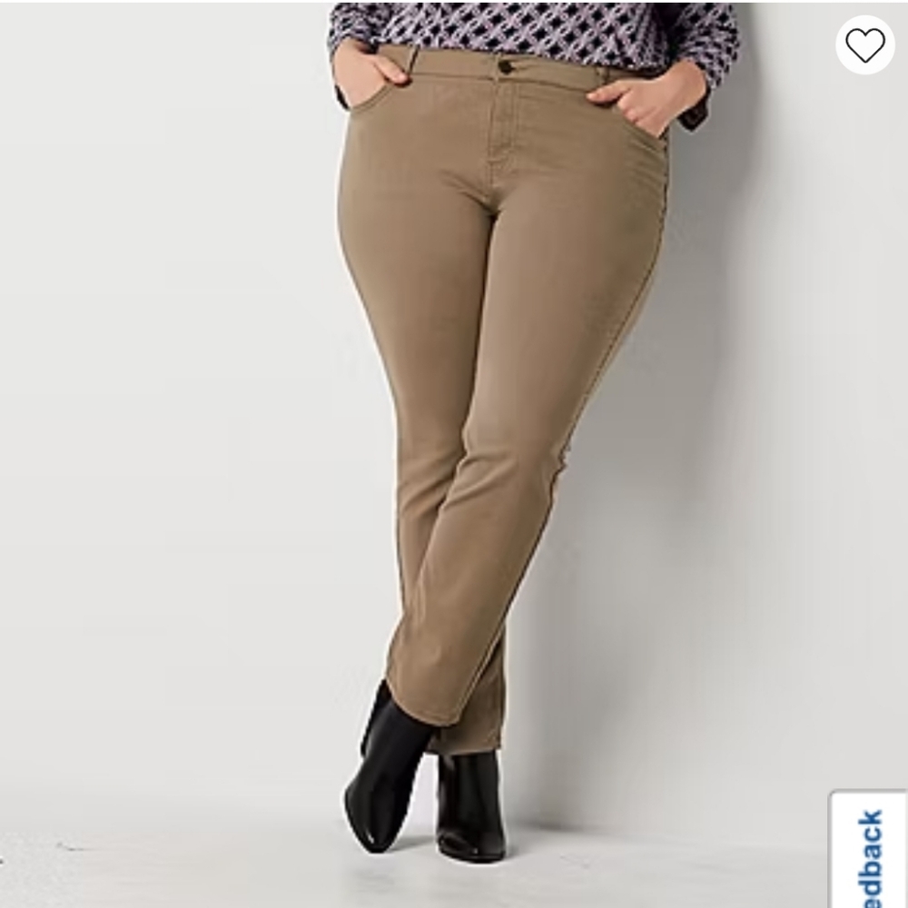 Liz Claiborne Sara Slim Leg Midrise Pants